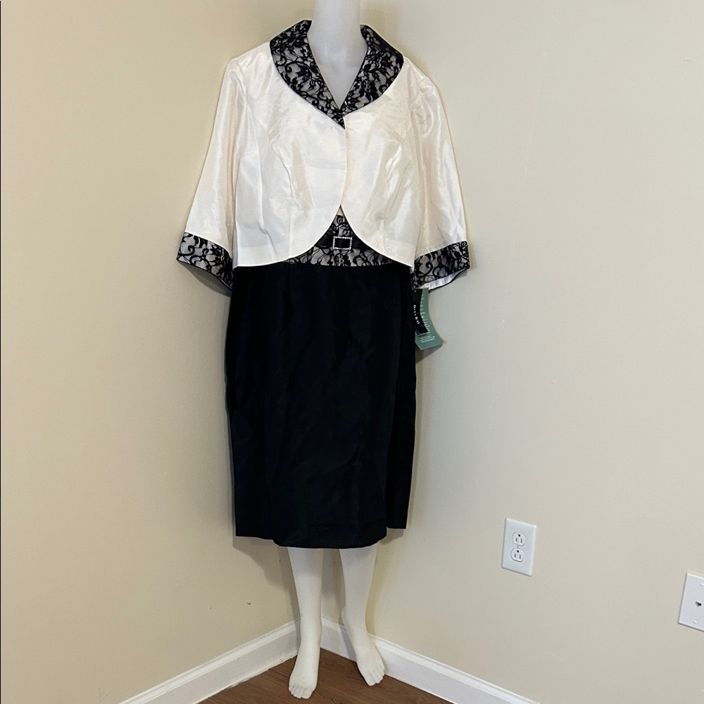 Elegant Black and White Women's dress set.